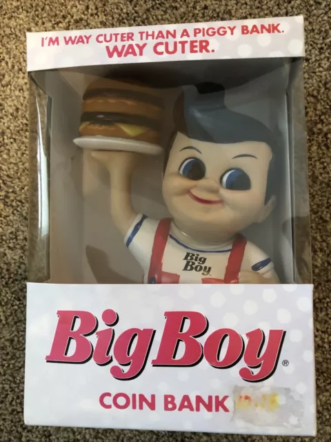 Vintage Bob’s Elias Bros Big Boy Restaurant Advertising Plastic Coin Bank  NEW!