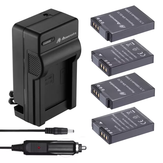 EN-EL12 Battery & Charger for Nikon Coolpix S6000 S6300 S8000 S8100 S9500 S9900