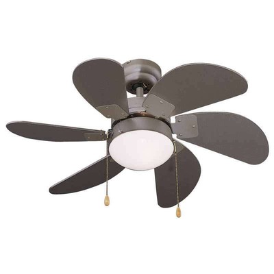 Vinco Agitatore/Ventilatore da soffitto a 6 pale in legno Silver 1 lampada Vinco 70914 