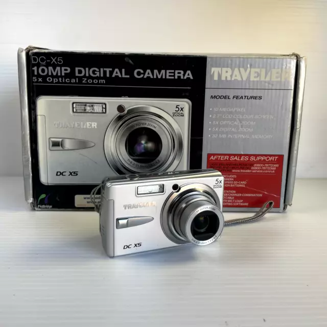 Traveler DC X5 Compact Digital Camera 10MP w/ Battery & Charger