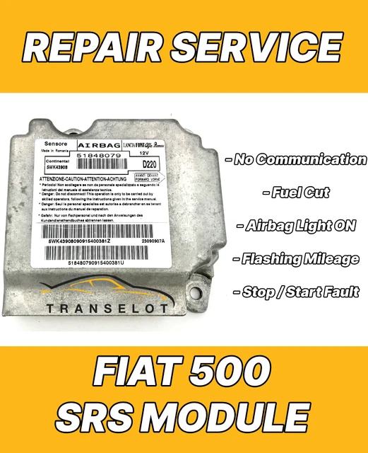 FIAT 500 AIRBAG Ecu Srs Module Testing Repair Service For No