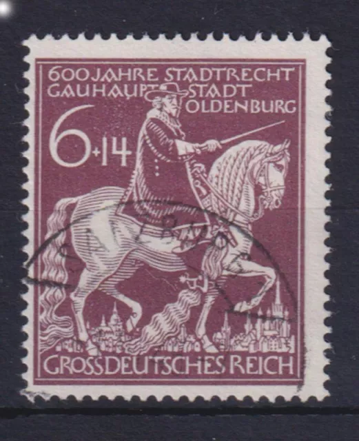 Deutsches Reich 907 VI Plf. Verleihung Stadtrechte Oldenburg 6+14 Pf gestempelt