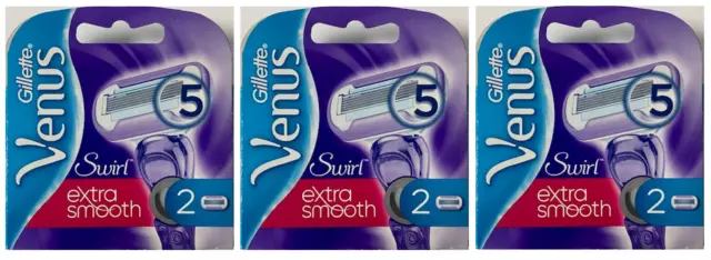 Gillette Venus Swirl Extra Smooth Razor Blade Refills - 6 Cartridges