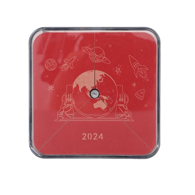 (RED)2024 3D EARTH Calendar 2024 Calendar 3D Memo Pad Paper Beautiful