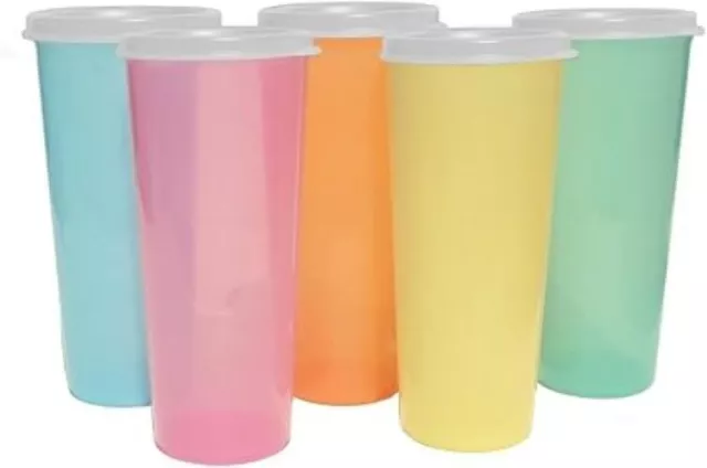 New Tupperware Vintage Get it All Tumbler Bouquet 9oz, 12oz and 16oz Set of  12 with Seals