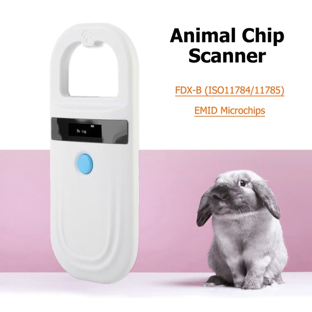Handheld Portable Pet Dog Chip RFID ID Reader Animal EMID Microchip Tag Scanner