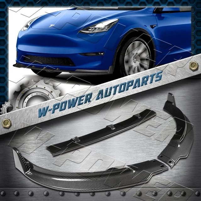 Tesla Front Body Shell CARBON LOOK FOR 2020-2024 Tesla Model Y STP-Style Front Bumper Body ...