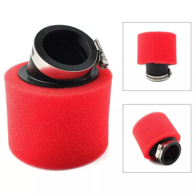 50mm Motorrad Luftfilter abgewinkelt für ATV Go Kart Moped Scooter Dirt Bike