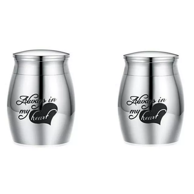2pcs Mini Urn for Ashes Cremation Memorial Small Keepsake Ash Containerl Jar