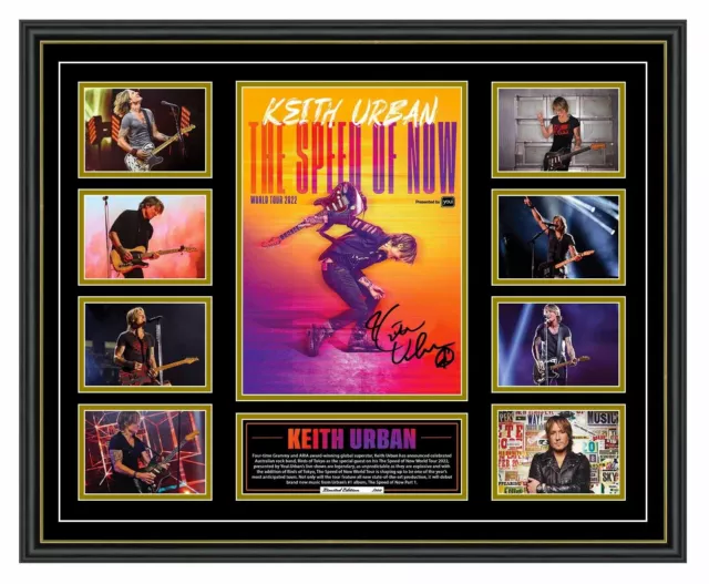 Keith Urban The Speed Of Now 2022 Tour Signed Limited Edition Framed Memorabilia