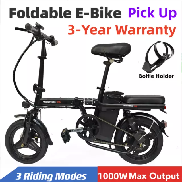 Portable 1000W Electric Bike Scooter Foldable 14''🚨Bicycle🚨48V Lithium Battery