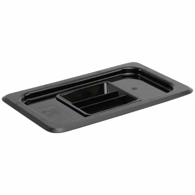 Vogue Black Polycarbonate 1/4 Gastronorm Lid