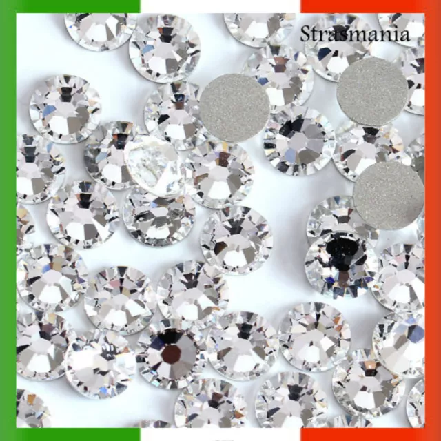 100 1000 Strass Cristallo Crystal Termoadesivi Hotfix Adesivi Stras Brillantini