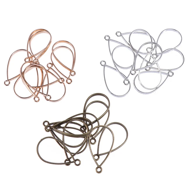60PCS Resin Jewelry Frames Open Bezel Charms DIY Craft Pendant