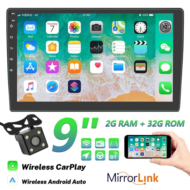9" Car Player Android 10.1 Stereo GPS Navi MP5 Double 2 Din WiFi Quad Core Radio