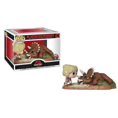 Dr. Sattler Funko Jurassic Park Pop! Moment Figura de Vinilo con Triceratops Special Edition 9 cm Dr. Sattler Funko Jurassic Park Pop! Moment Figura de Vinilo con Triceratops Special Edition 9 cm