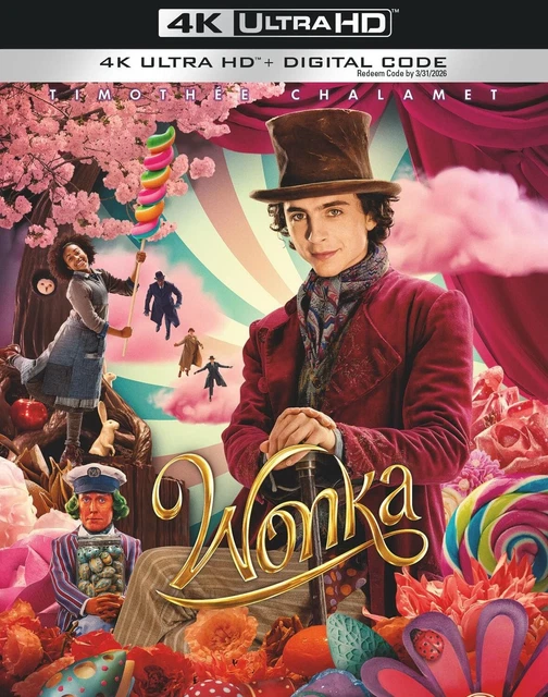 WONKA 4K ULTRA HD with SLIPCOVER Timothee Chalamet 2024 9.99 PicClick