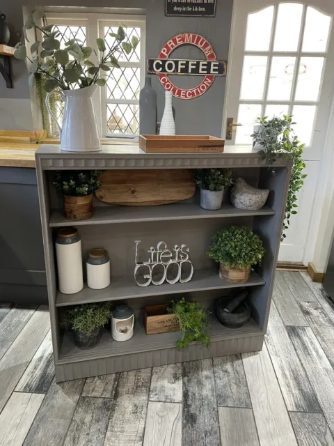 Shabby Chic Bookcase Painted In Annie Sloan French Linen Distressed And Waxed