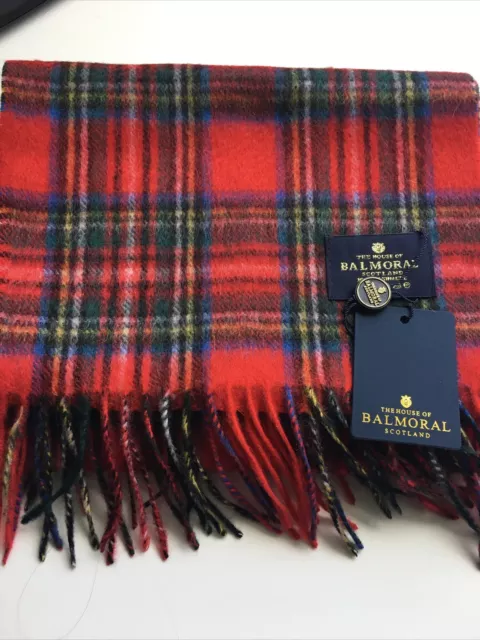 Pure Cashmere Scarf Soft Warm Royal Stewart  Plaid Scottish Tartan Ladies Men’s