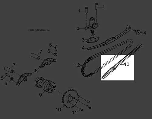 Polaris 0453436 GUIDE-CHAIN LH RZR Sportsman 200