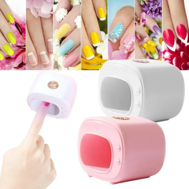Mini secador de uñas portátil de manicura de 12 W secado rápido herramienta de arte de uñas UV LED lámpara de uñas