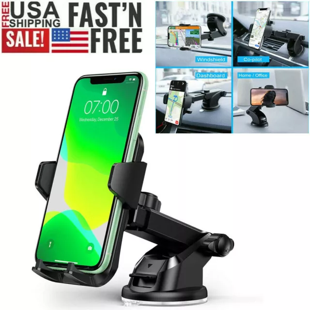 Universal Car Mount Phone Holder Dashboard Windshield Fits All devices 3.0"-6.5"