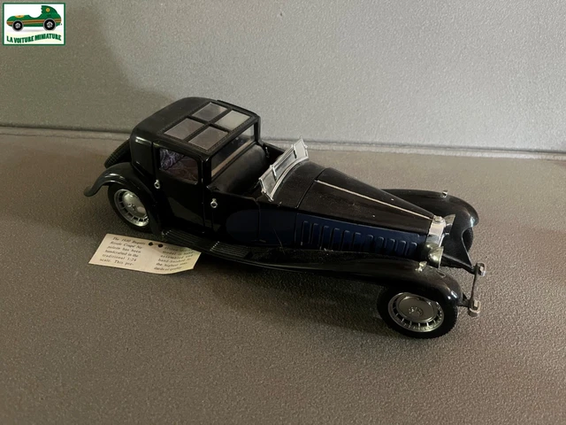 Bugatti Royale Franklin Mint 1/24 Bleue – Restaurée – Manque Mascotte