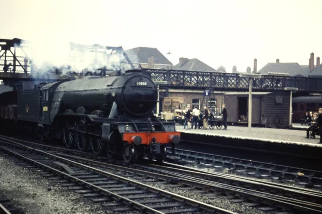 35mm colour slide of ER A3 class steam locomotive '60090' at Doncaster in 1960