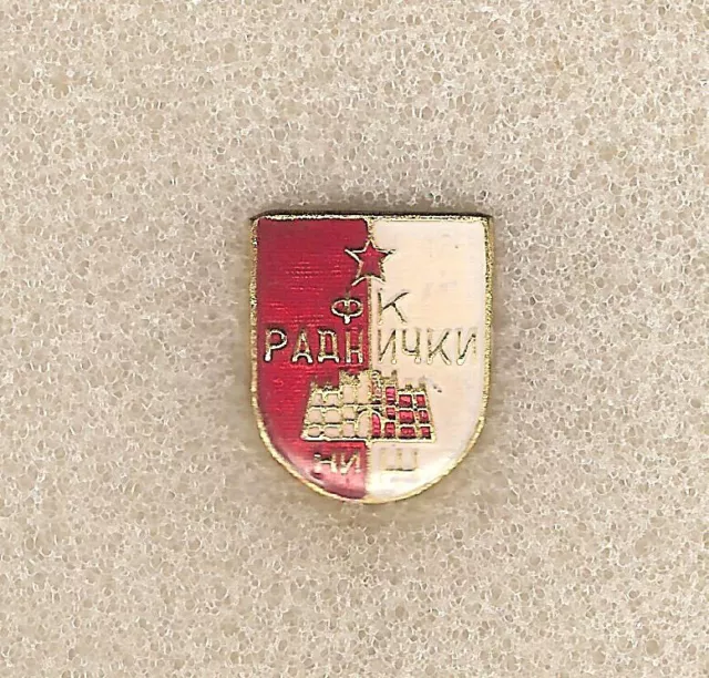 Antique FK Radnicki Nis 1923 Serbia Yugoslavia Football Club Soccer Pin  Badge