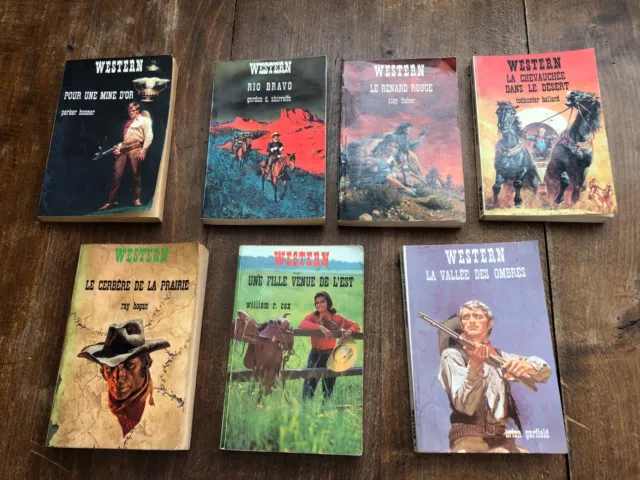 Lot 7 romans collection western, librairie des champs-élysées 1969 à 1978