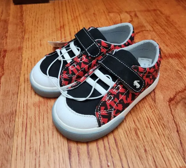 See Kai Run Basics Monterey II Sneakers Toddler Boys 7 Red Black Shoes NEW