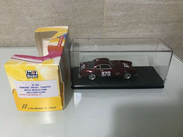 Miniature Jolly Model 1/43 Ferrari 250 GT Zagato N°370 – Mille Miglia 1958 – Occasion
