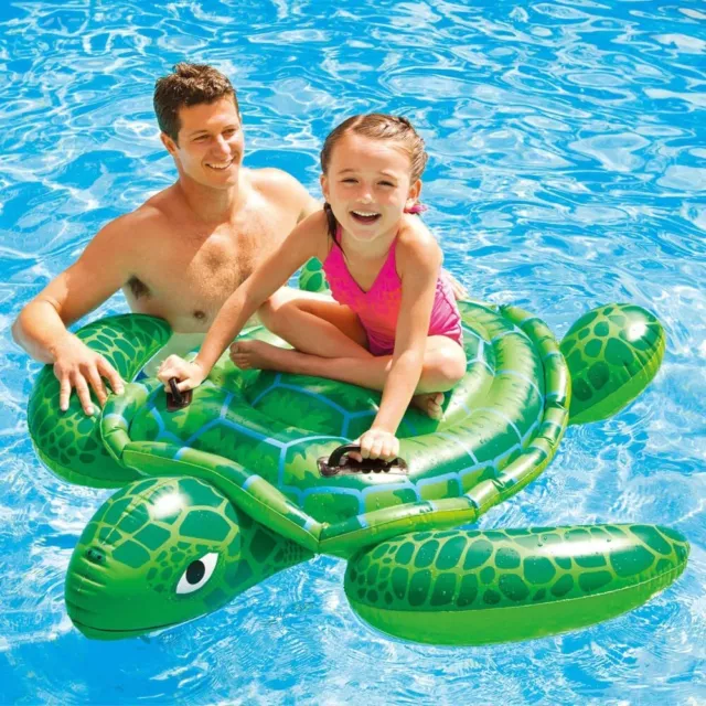 Intex Inflatable Ride on Lil Turtle Kids Swimming Pool Float Beach Rider Toy