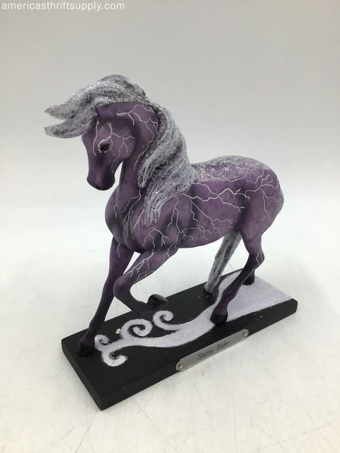 Enesco "Trail Of Painted Ponies" Storm Rider Purple And Lightning Pony Figurine