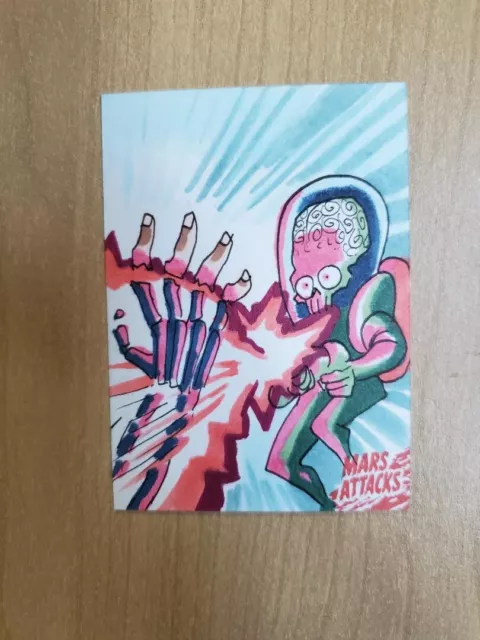 2021 Topps Mars Attacks Uprising sketch card 1/1 K Tindall