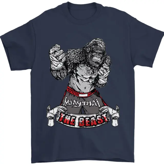 Muay Tailandese la Bestia Mma Misto Arti Marziali Uomo T-Shirt 100% Cotone