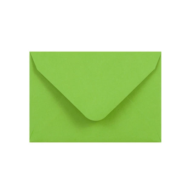 65 x 94 Sobre para tarjeta de visita verde medio | Goma | Sobre con solapa en V de 120 gmm