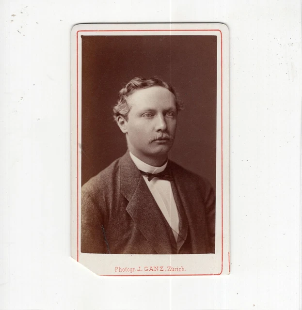 J. Ganz CDV Foto Herrenportrait - Zürich 1870er