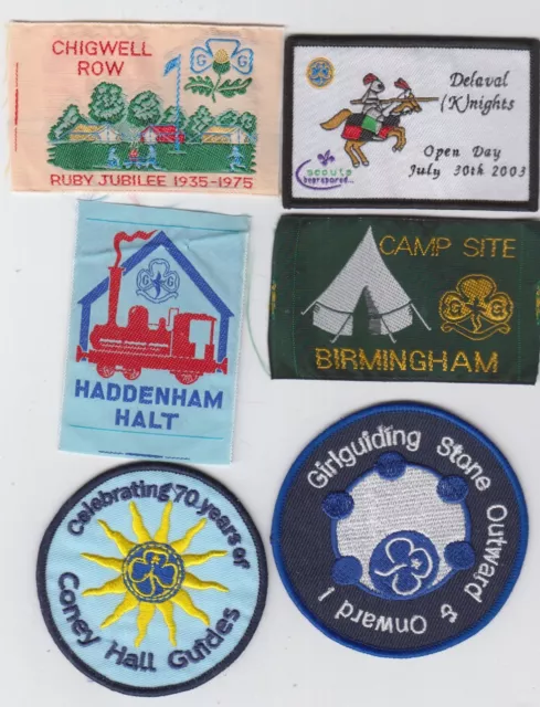 Girl Guide Badges x 6 inc DELAVAL (K)NIGHTS