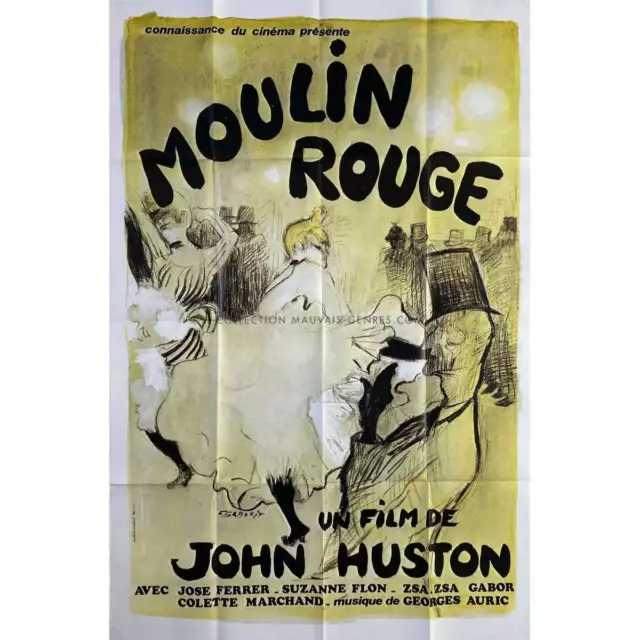 MOULIN ROUGE (1952) Affiche de film  - 80x120 cm. - 1952/R1980 - José Ferrer, Zs