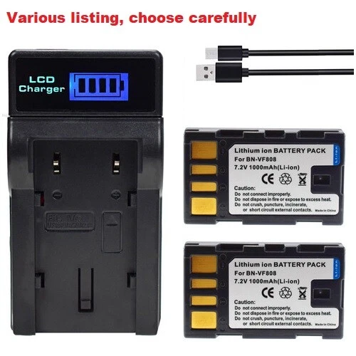 Kastar Replacement Battery For JVC BN-VF808 / BN-VF808U - 1700mAh Li-Ion - Fits GZ-MG330 Camcorder