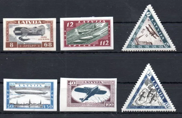 LATVIA , 1933 , scarce full set ZEPPELIN / AIRMAIL  and more , MH