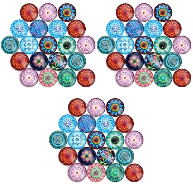 60 Pcs Cabochons for Jewelry Making DIY Decor Crafts Fridge Magnet