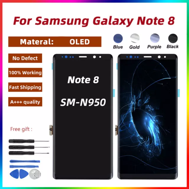 For Samsung Galaxy Note 8 N950 OLED LCD Display Screen Assembly with Frame
