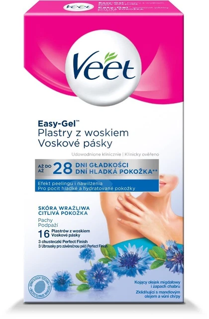 5900627081374 Veet Veet plastry wosk do depilacji pachy skóra wrażliwa 16 szt (P