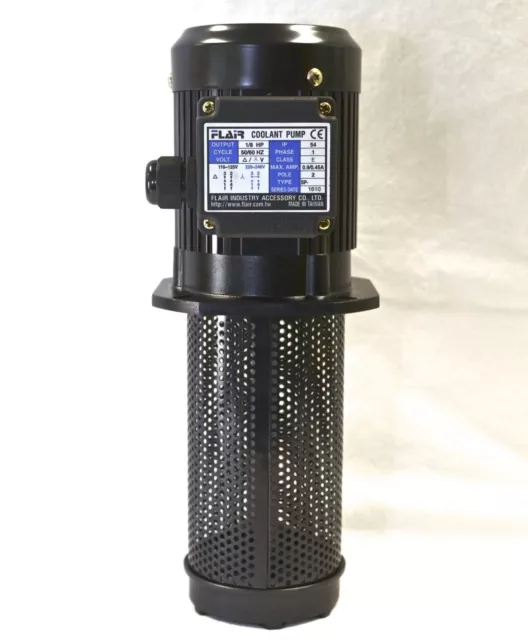 1/8 HP Filtered Coolant Pump, 110V/220V, SINGLE-PHASE, 180mm (7") SP-8180-1PH