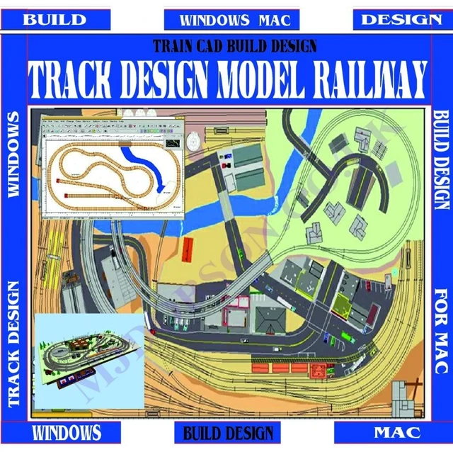 TRAIN CAD LAYOUTS Railway Design-Build Model Track Plans CAD Hornby OO ...