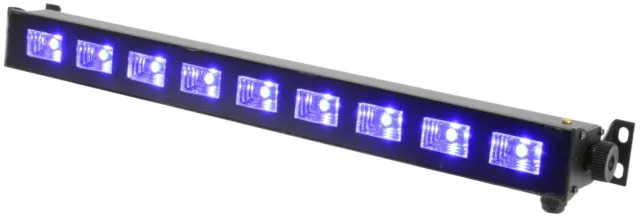 QTX UVB-9 Ultraviolet UV LED Lighting Effects Bar Mains Powered