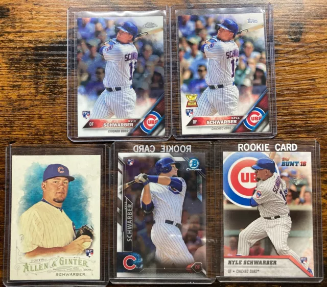 2016 Kyle Schwarber RC Lot Chicago Cubs 7 cards