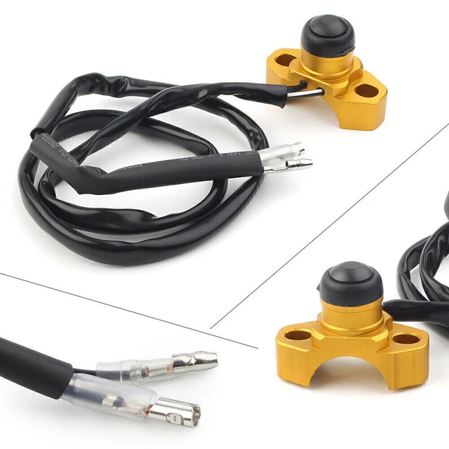 CNC Engine Stop Start Kill Switch Button for Dirt Bike Quad ATV Gold Motor US